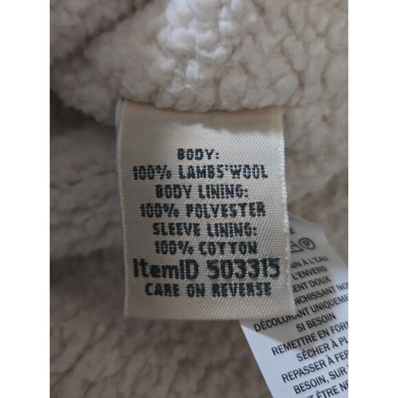 L.L. Bean Lambs Wool Sherpa Lined Zip Up Sweater Jacket Women's Size XL - Picture 5 of 7